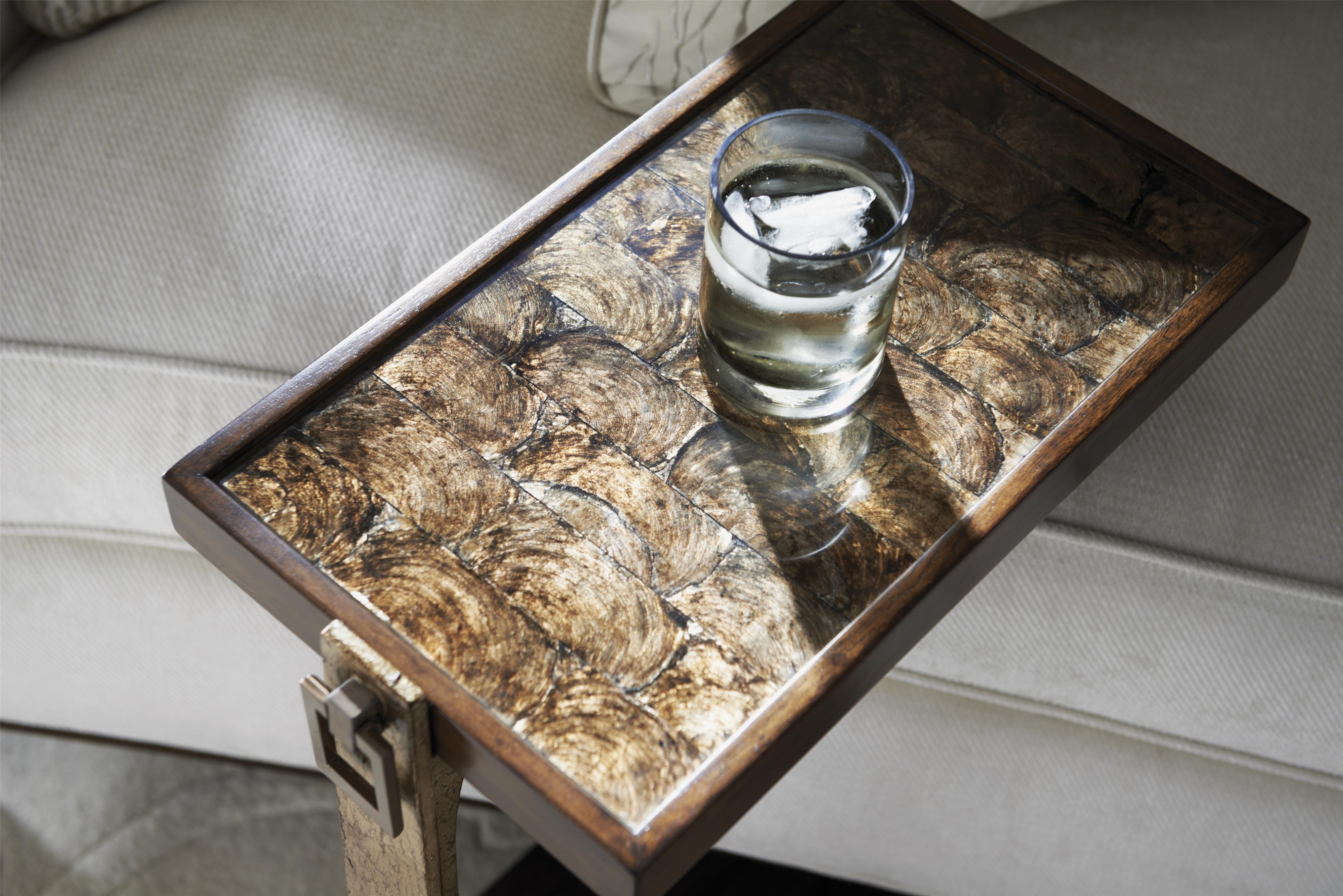 Lexington Tower Place Contemporary Orland Chairside Table with Capiz